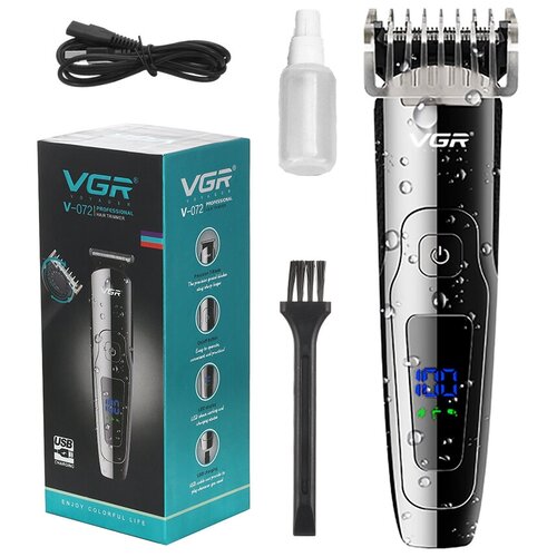 Машинка для стрижки VGR V-072 Тример для волос и бороды серый 140000₽