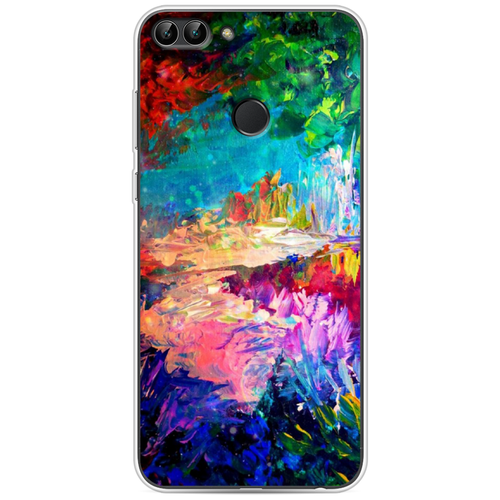 фото Силиконовый чехол лес-гуашь на huawei p smart case place