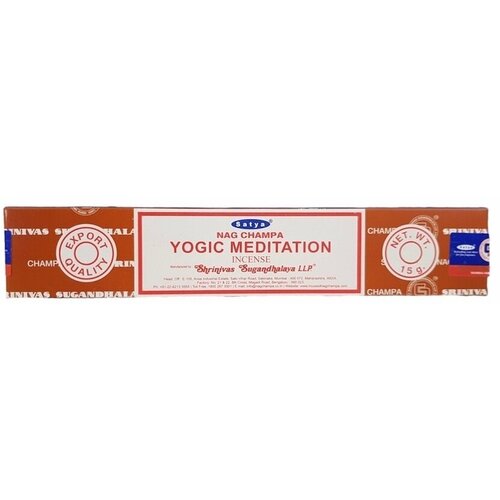 Благовония Yogic Meditation Satya 15 г благовоние satya 15 гр йога медитация yogic meditation упаковка 12 шт
