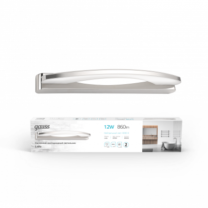 Настенный светодиодный светильник Gauss Lidia BR052 12W 860lm 200-240V 540mm LED, 1шт