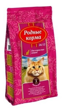 Родные корма Сухой корм для взрослых кошек с мясным рагу 66382, 0,409 кг (7 шт)