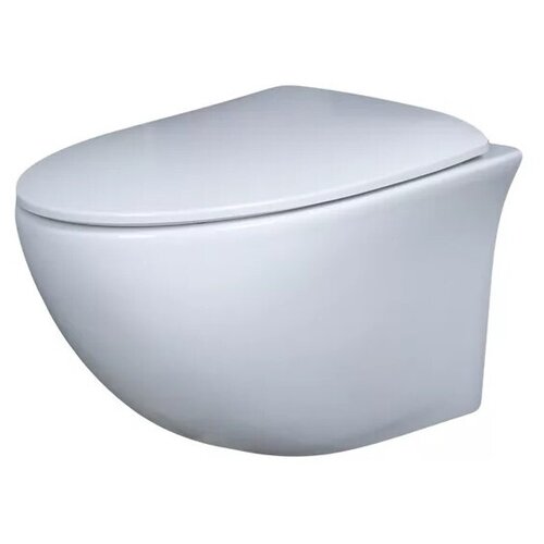 Безободковый подвесной унитаз микролифт дюропласт Gid Tr2193