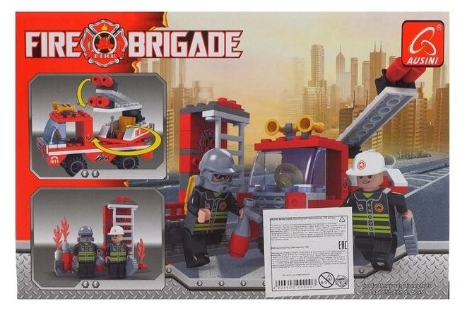 Детский конструктор "Пожарная бригада", 137 детали, совместим с лего