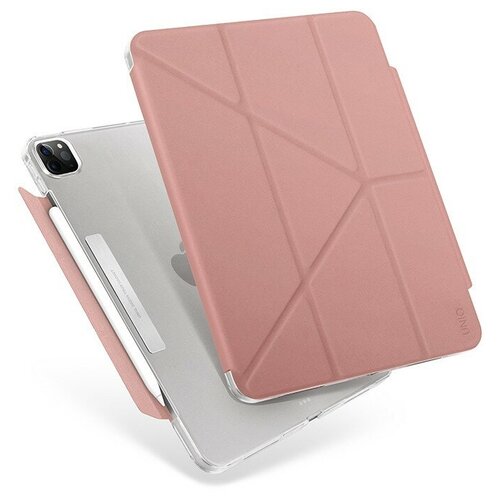 Чехол Uniq Camden Anti-microbial для iPad Pro 11 (2021) с отсеком для стилуса, розовый