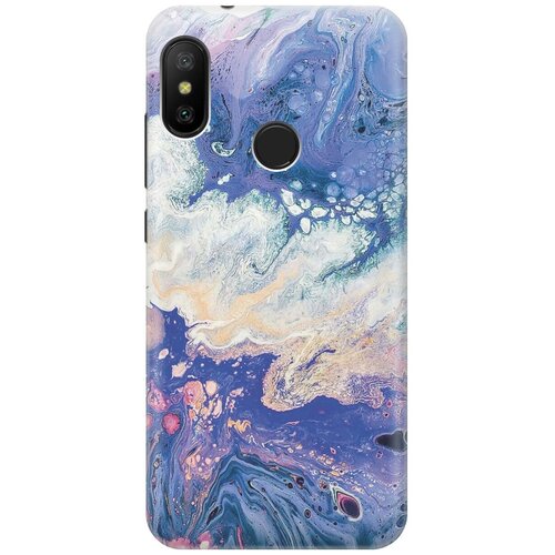 фото Силиконовый чехол на xiaomi mi a2 lite / redmi 6 pro / сяоми ми а2 лайт / редми 6 про с принтом "фиолетовый мрамор" gosso
