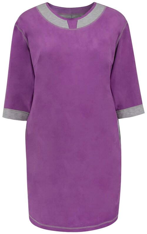 Платье MILA, повседневное, полуприлегающее, мини, карманы, размер 44, фиолетовый