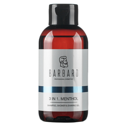 Barbaro Shampoo Shower Shawing Gel - Шампунь гель для душа бритья с ментолом 250 мл