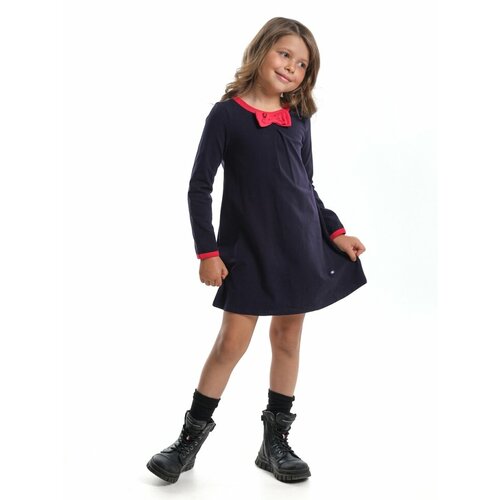 Платье Mini Maxi, размер 104, синий школьный фартук mini maxi размер 104 красный синий