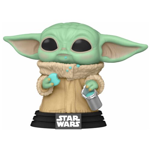 фигурки funko pop star wars the mandalorian мандалорец и малыш йода 49930 2 шт Фигурка Funko POP! Bobble Star Wars Mandalorian Grogu with Cookies 54531, 9.5 см