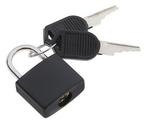 фото Замок навесной для чемодана, малый, черный