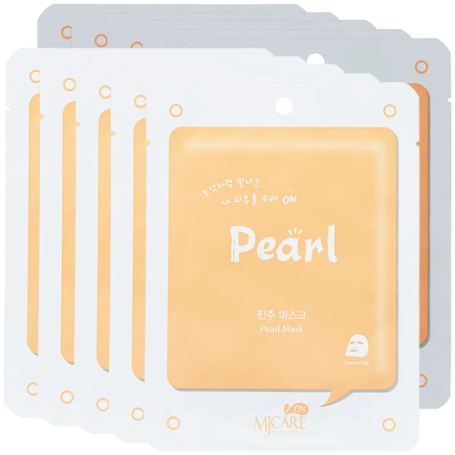 Маска для лица тканевая с жемчугом Mijin MJ Care Pearl Mask Pack, 22 г - 10 шт