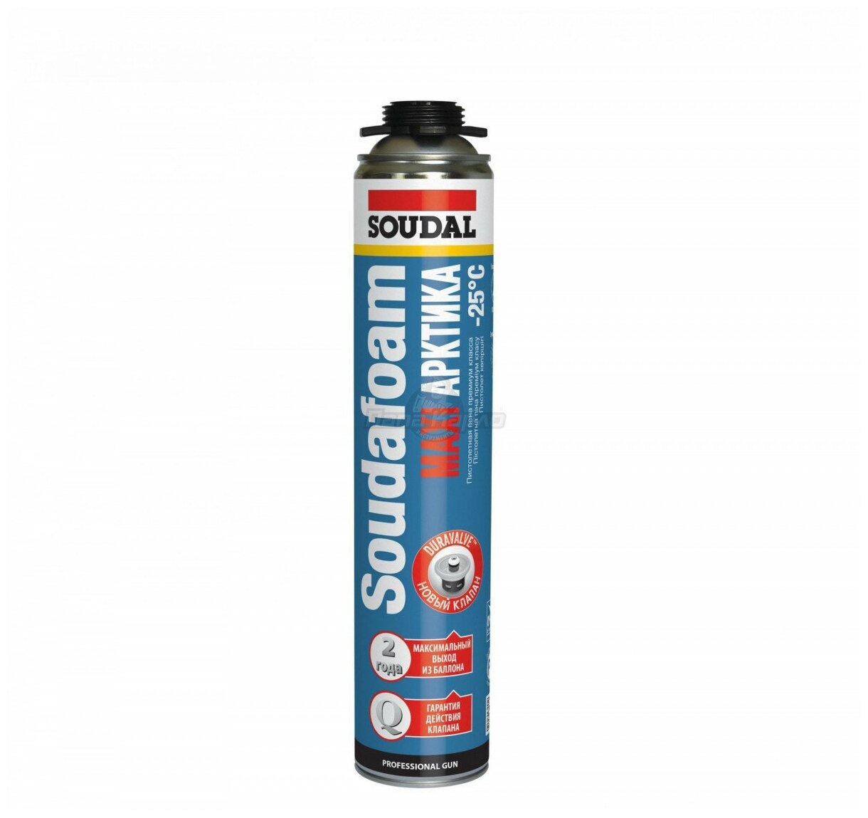 SOUDAL (Соудал) MAXI ARCTIC 65 Пена монтаж.(п/пистол) зимн 870мл (-25C) арт121625 низк. вторич. расшир