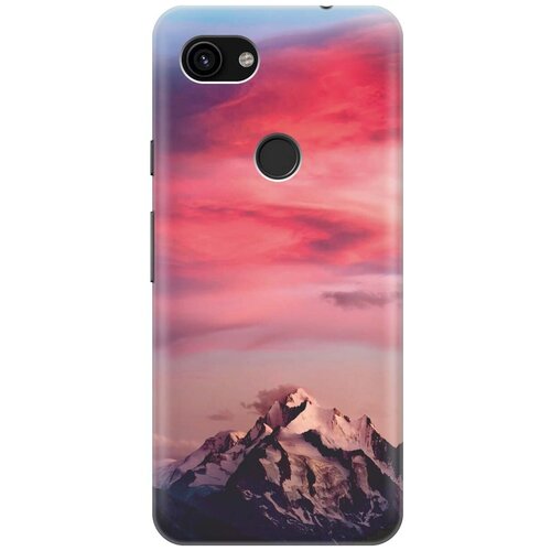 фото Силиконовый чехол на google pixel 3a / гугл пиксель 3а с принтом "горы и небо" gosso