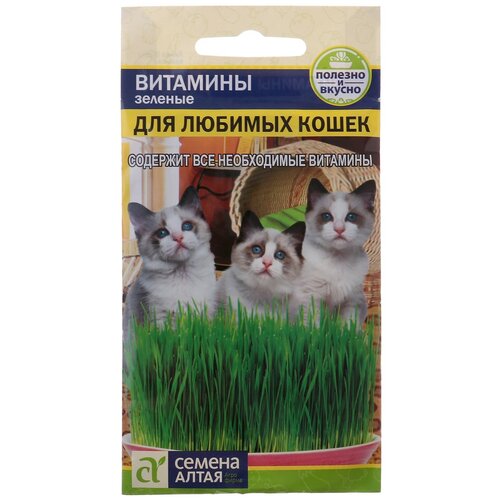 Семена Зеленые Витамины для любимых Кошек, цп, 10 г семена зеленые витамины для любимых кошек цп 10 г