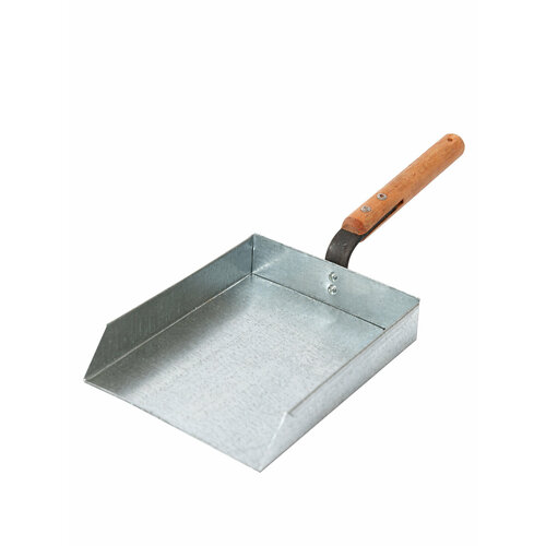 Совок для мангала большой юкша оцинкованный 19*16 см, ручка 18 см