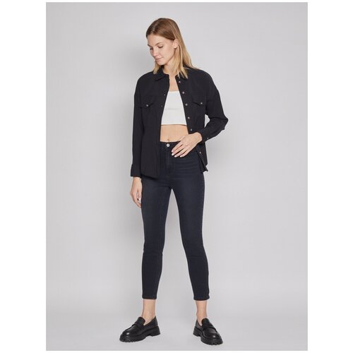 фото Джинсы силуэта skinny, цвет темно-серый, размер 29 zolla