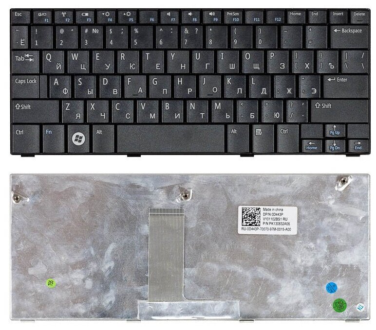 Клавиатура для ноутбука Dell V01102BS1 черная 1010₽