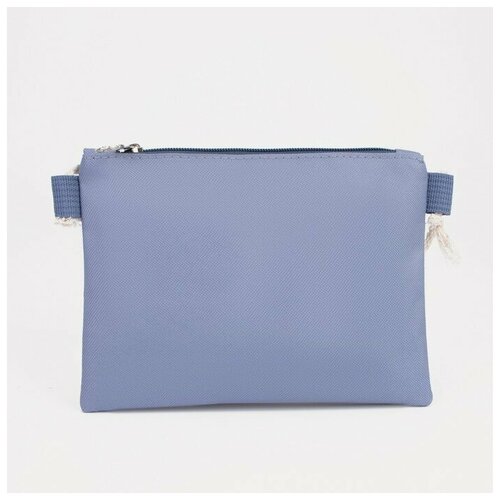 Рюкзак на молнии, шопер, сумка, косметичка, цвет синий