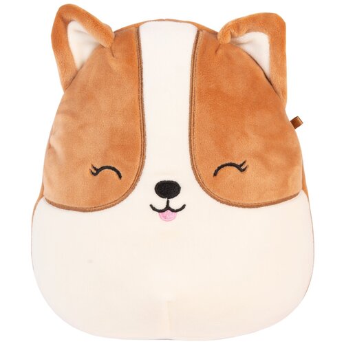 Мягкая игрушка Squishmallows Корги Регина, 20 см, коричневый/бежевый