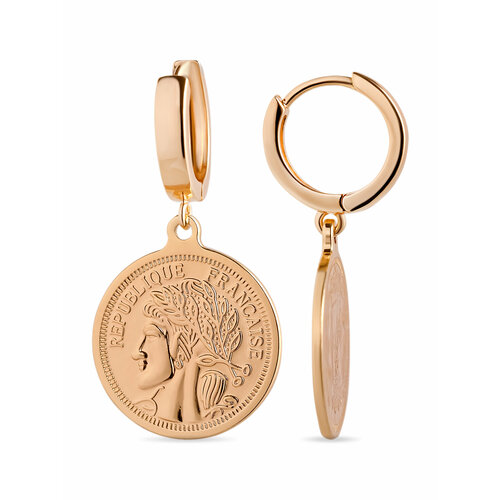 Серьги Omnia размер 20 мм золотистый 1700₽