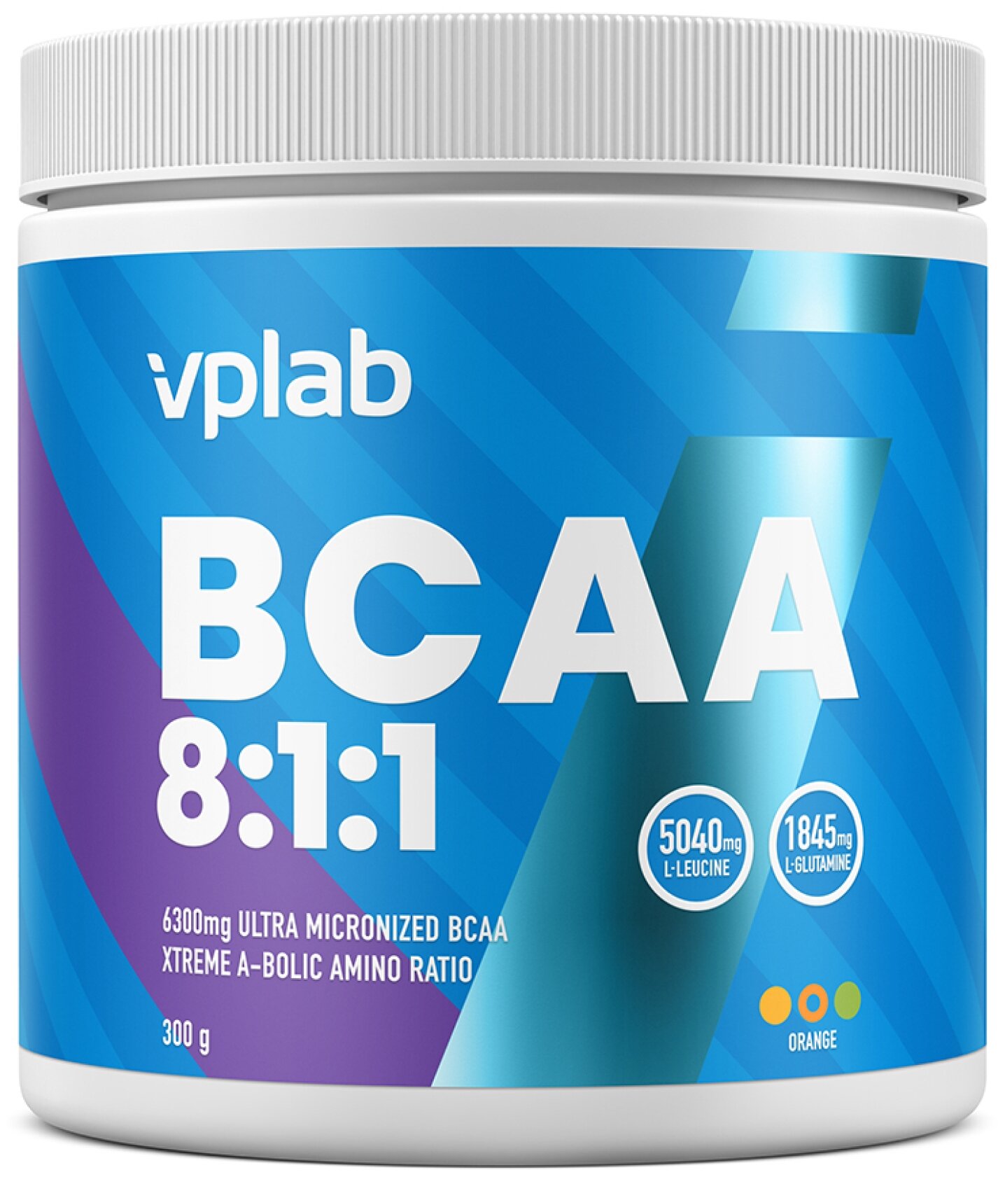 Аминокислота VPLab Nutrition BCAA 8:1:1 / 300г / апельсин