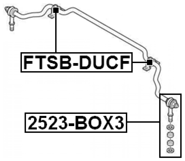 Тяга стабилизатора передняя Febest 2523-BOX3