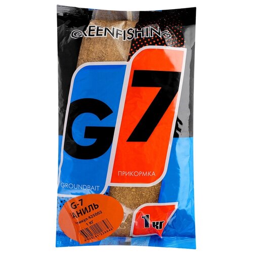 prikormka greenfishing zima g 7 motyl ready 350gr Прикормка Greenfishing «G-7 Универсальная Ваниль» 1 кг