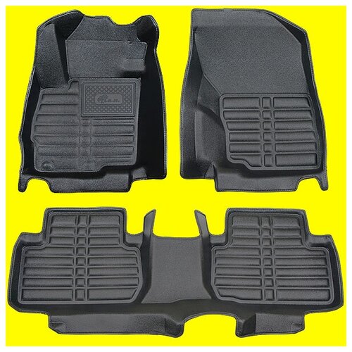 фото 5d коврики в салон mitsubishi eclipse cross, 2017+. большие бортики и площадь. laji