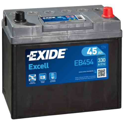 Аккумулятор Exide Excell EB454 45 Ач 330А обр. пол.