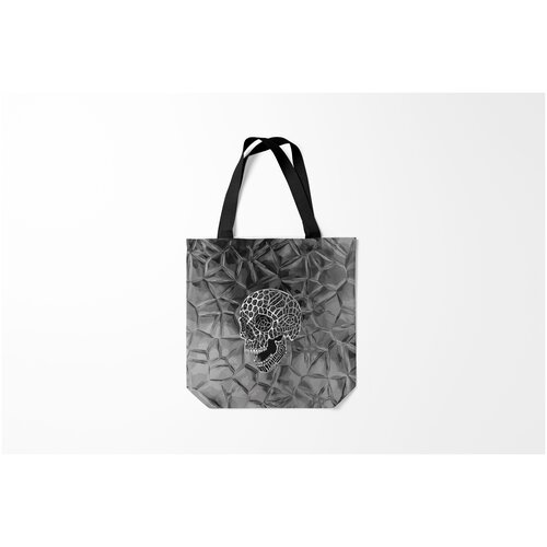 фото Сумка-шоппер / 40х40 см / популярные иллюстрации / черепа cell skull burnettie