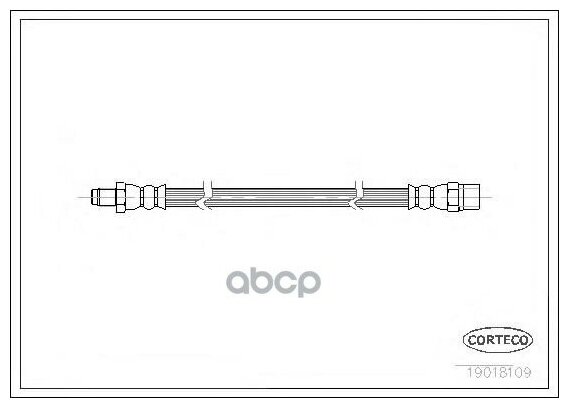 CORTECO 19018109 Шланг тормозной Fr VOLVO S80 I, A-R 339мм