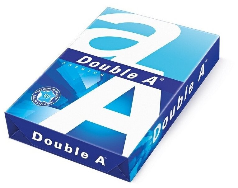 Бумага А4 500л DOUBLE A, 80г/м2, белизна 163%, класс A+ DOUBLE A 6705327 .