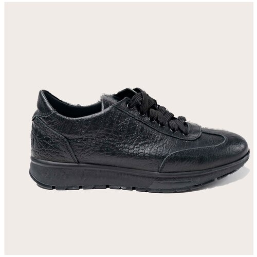Кроссовки кожаные New Dark/кожаные кроссовки мужские/мужские кожаные кроссовки. (размер 43) черного цвета