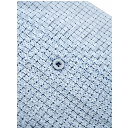Рубашка мужская длинный рукав CASINO c225/151/17024/Z/1p, Полуприталенный силуэт / Regular fit, цвет Голубой, рост 174-184, размер ворота 44