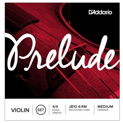 фото D'addario j810 4/4m набор струн для скрипки 4/4, серия prelude, среднее натяжение