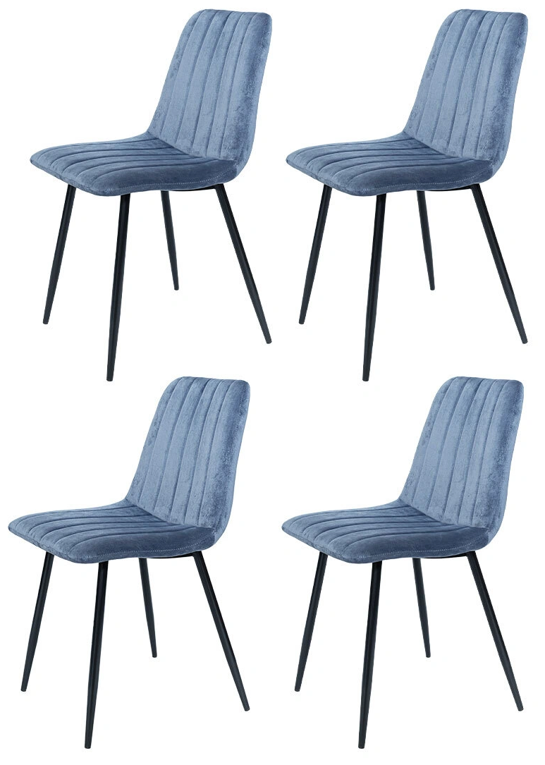 Комплект стульев для кухни их 4-х штук UDC - 7066 бриз (G062-85), вельвет - фотография № 1