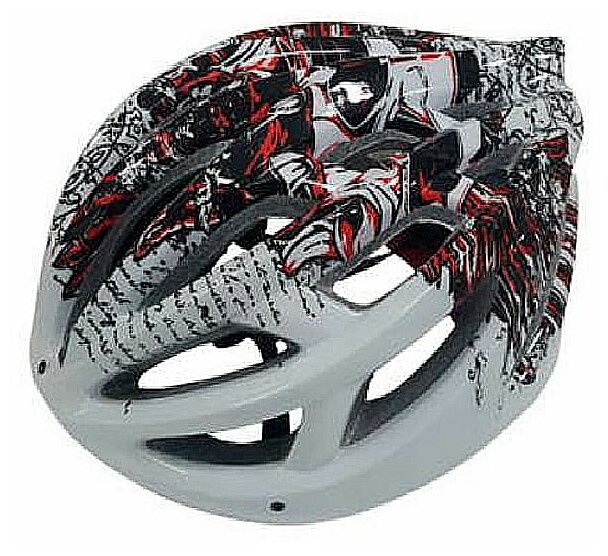 Шлем велосипедный защитный спртивный FSD-HL007 (in-mold) L (54-61 см) красно-белый/600309