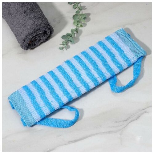 Мочалка-лента для тела Доляна 4312 см жёсткая узкая цвет микс 81200₽