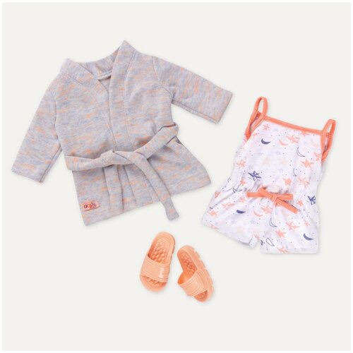 Комплект одежды для куклы Our generation «Приятных снов» с пижамой и халатом OG30292