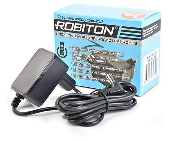 Robiton Блок питания Robiton ID6-500S 5,5x2,1/15 (-)