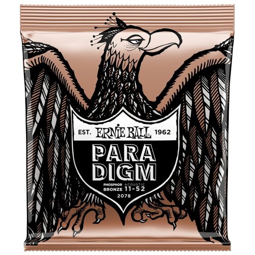 фото Ernie ball 2078 paradigm phosphor bronze light 11-52 струны для акустической гитары