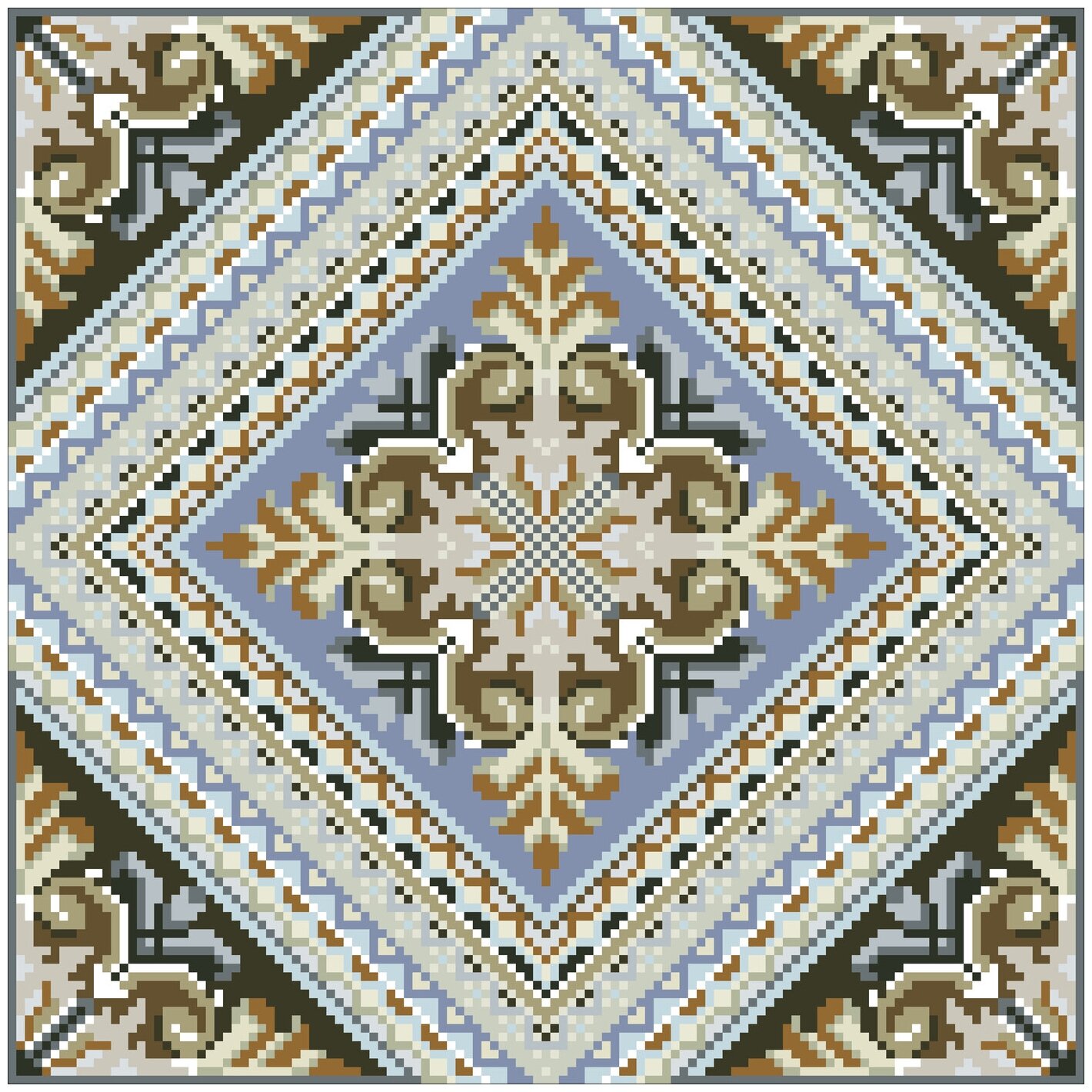 Набор алмазной мозаики "Ферзь. Декор для сидения", размер 31,5х31,5 см, 17 цветов