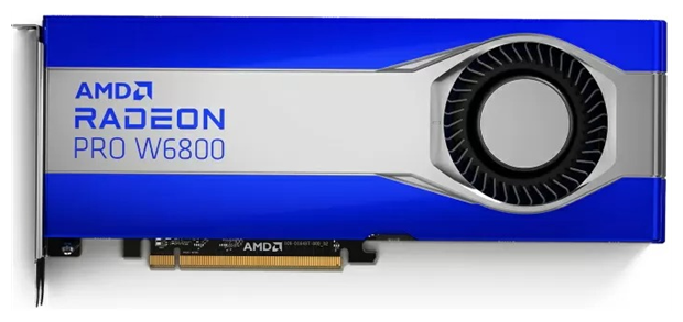 DELL Видеокарта Dell PCI-E 4.0 490-BHCL AMD Radeon Pro W6800 32768Mb 256 GDDR6 mDPx6 HDCP oem 490-BHCL