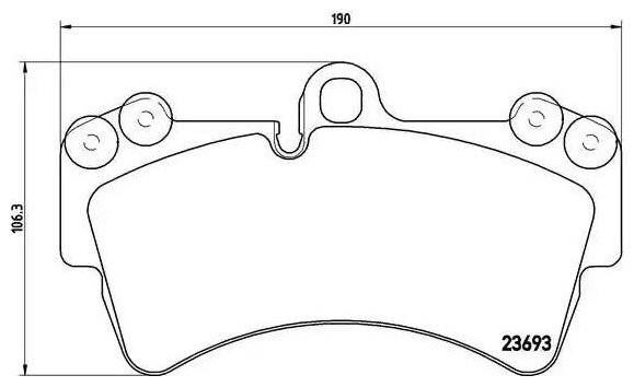 Дисковые тормозные колодки передние brembo P85065 для Porsche Cayenne Volkswagen Touareg Audi Q7 Great Wall Safe (4 шт.)