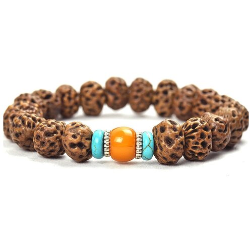 Четки 108 бусин из рудракши, буддийские, браслет мужской, женский, браслет из бисера