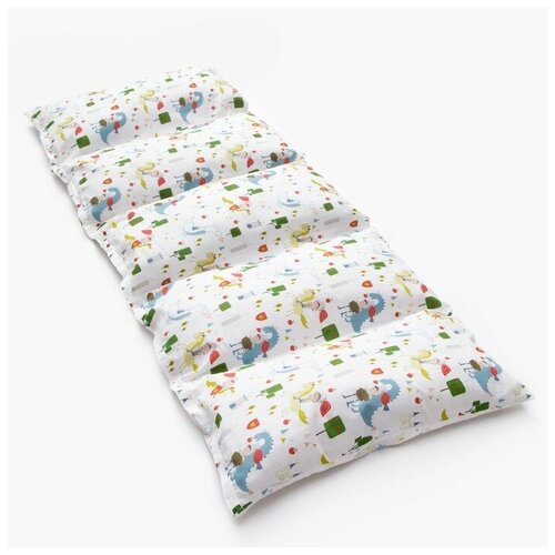 фото Матрасик с подушками "рыцари" двусторонний 70*200 см, бязь/спанбонд 4203155 крошка я