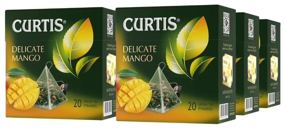 Curtis Чай Curtis Delicate mango в пакетиках зеленый ароматизированный 20 шт 6 уп