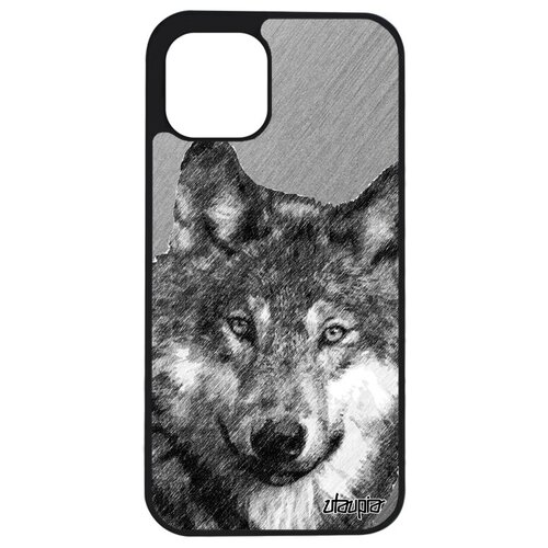 фото Противоударный чехол на мобильный // iphone 12 mini // "дикий волк" хаски зверь, utaupia, серый