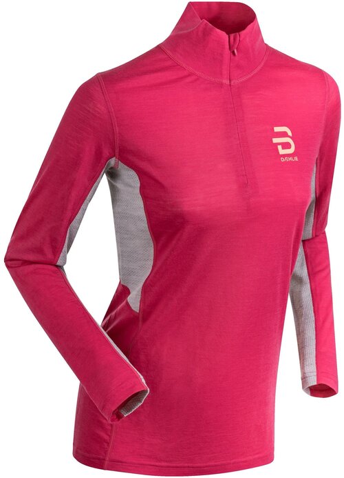 Термобелье футболка Bjorn Daehlie Training Wool Half Zip, шерсть, плоские швы, размер L, красный, розовый
