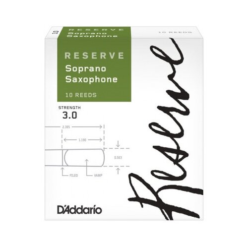 Трость (10 шт. в наборе) D'Addario Reserve DIR1030 натуральный трости для саксофона сопрано daddario woodwinds rico rhkp5ssx300